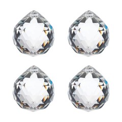 4 Pack 56mm / 2.2Inch Crystal Ball Prisms, Clear