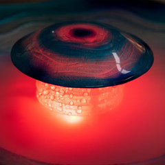 8 In. H Tabletop Mist Fountain W/12 Color-Changing LED Lights and Inline Control