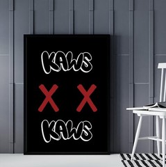 Set of 3 Athlete Kaws Art pieces canvas wall art home decor