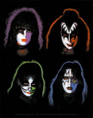 Sticker – KISS Group Photo Colorful Faces Heavy Metal Music Band 5″ Decal #5673