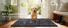 Easy Care Area Rug 4.5ft x 7ft, Non-Slip Washable Entryway Rug, Dog Door Mat,