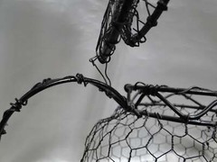 Wire Frame & Chicken Wire Mesh: Teapot & Lid Sculpture, 7 3/4″ Tall