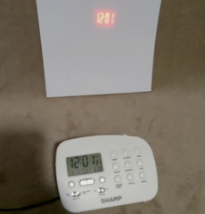 Sharp SPC570 Projection Digital Alarm Clock 9 Nature Sounds Quartz White USA