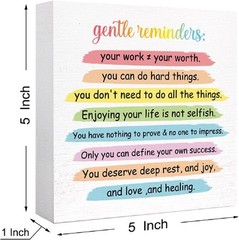 Inspirational Sign Gentle Reminders You Can Do Hard Things Wooden