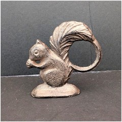Cast Iron Animal Figurines-Rooster Squirrel Rabbit Reindeer, Rustic Decor Gift