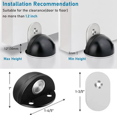 , Adhesive Door Stops Floor Mounted, No Drill Magnet Door Stop Wall Protector Do