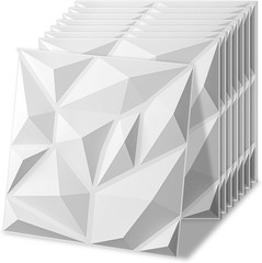 20 Pack Decorative 3D Wall Panels Interior Wall Decor Living Room 11.8″x11.8″