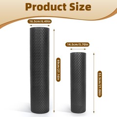 Set of 2 Black Cylinder Floor Standing Vases Large 27/21in Tall Metal Decorat…