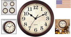 Decorative 9-Inch Silent Clock – Ideal for Living Room, Bedrooms, and Kitchens