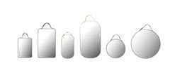 Various Velvet Edged Wall Mirrors, Multicolor, Set of 6