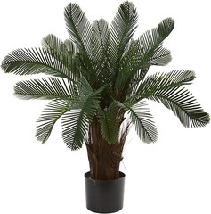 UV Resistant 2′ Artificial Cycas Tree for Indoor/Outdoor Decor – Green