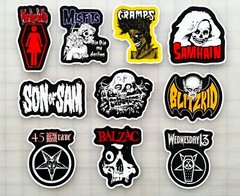 Horror Punk Vinyl Sticker Lot (10 Stickers) hardcore goth gothic crust emo