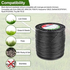 Weed Eater String .095, Replacement Echo Black Diamond Trimmer Line .095 5lb by-