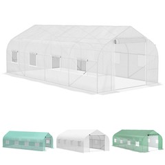 20’x10’x7′ Walk-In GREEN HOUSE Plant Gardening Greenhouse Steel Portable Oudoor