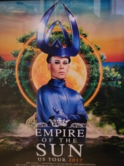 Original Empire of the Sun 2017 U.S. Concert Tour Poster in a black wooden frame