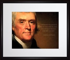 Thomas Jefferson Photo Picture, Poster or Framed Quote «A Government Big Enough»