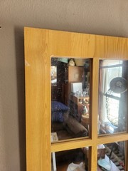 4 Paneled Wood Framed Accent Mirror • 19″×12″