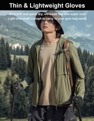 Full Finger Thin Hiking Gloves Women Men, Light Touchscreen UV Gloves for Hik…