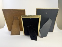 Vintage Picture Frame Lot Of 3 Metal Gold Tone MCM Mixed Varies Ornate P112
