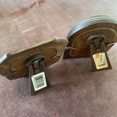 Small Vintage Mid Century Arched Wood Picture frames Holds 2 x 3 Glass Lot 2