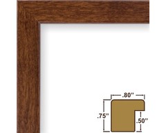 Craig Frames Bauhaus, .75″ Canadian Walnut Brown Picture Frame Poster Frame