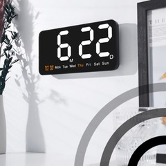 Desktop Electronic Snooze Wall Clock LED Digital USB Large Screen Alarm Clock