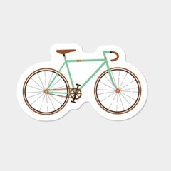 Green Bicycle Bike Fixie Ride Lover Vinyl Decal Wall Decal Phone Car Sticker