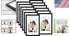Set of 12 Elegant 11×17 Black Picture Frames for Stunning Wall Displays