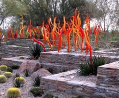 10pcs Handmade Blown Glass Art Spear Sculpture Orange for Garden Yard H36″-60″