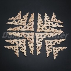 Simply Style Unpainted Wood Decorative Flowers Oak Wood Dyes Easily