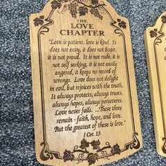 P.Graham Dunn Scripture’s Passage Wall Hanging Cherry Wood Carved Handmade Amish