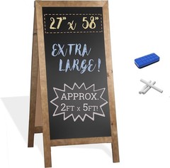 A-Frame Chalkboard Sign – 58″x27″ Freestanding Menu Display for Any Occasion