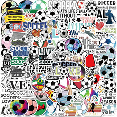 Soccer Stickers, Cool Soccer Sport Stickers for Kids Teens Adults, 100PCS Vinyl