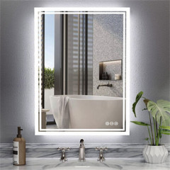 Smart Bathroom Mirror LED Memory Vanity Mirror Touch Sensor Anti-fog Wall Mirror