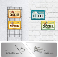 Funny Sandwich Metal Sign Retro Food Snacks Tin Signs Wall Art Poster Wall Decor