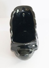 Vtg Glazed Ceramic Black Swan Planter or Vase-5” Tall x 5.5” Wide-Unbranded-VG