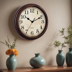 HYLANDA Wall Clock, 9 Inch Silent Non Ticking Classic Battery Operated Clocks, D