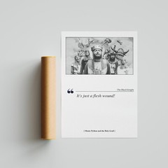 Monty Python and the Holy Grail Movie Poster Print, Movie Quote – Unframed