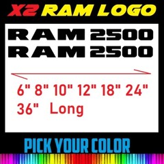 x2 6″ 8″ 12″ 24″ RAM 2500 Vinyl Wheel Decal Truck Car Sticker FREE SHIPPING