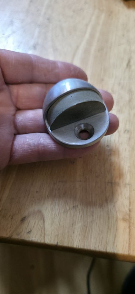 NOS Italian Satin Nickel Floor Mount Door Stop Architectural Hardware as shown