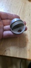 NOS Italian Satin Nickel Floor Mount Door Stop Architectural Hardware as shown