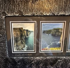 Irish Slate Crafts “Cliffs of Moher” Trio Framed Wall Art Handmade in Ireland