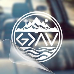 God is Greater Than The Ups and Downs – Christian Car Vinyl Decal Bumper Sticker