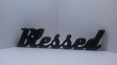 Blessed Sign Shelf Sitter Desktop Dorm Decor Wall Hanging Decor Word Art