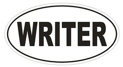 WRITER Oval Bumper Sticker or Helmet Sticker D1719 Euro Oval
