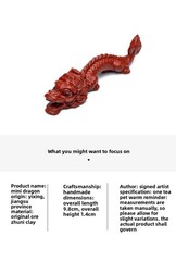 9.8CM Yixing Purple Clay Dragon Tea Pet Exquisite Tea Statue Handmade Ornaments