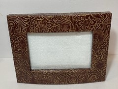 Embossed Leather Picture Frame 4×6 Rectangle Landscape, Or Portrait By Signature