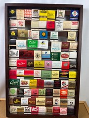 Matchbook Display Rack With 80 + Matchbooks Hotels Motels Resturants 23″ x 15″
