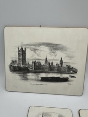 Vintage Lady Clare Coaster Placemats Set of 9 English Palaces Landmarks England
