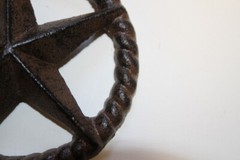 Cast Iron Barn Star Wall Plaque – 4 7/8 inch – W-26